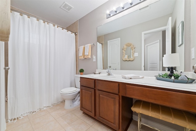 28035 Emma Gardens Ln, Spring, TX 77386 - full bathroom with tile patterned floors, vanity, and a shower with curtain