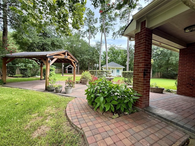 6107 Kyle Bend Ln, Katy, TX 77493 - view of patio featuring a gazebo