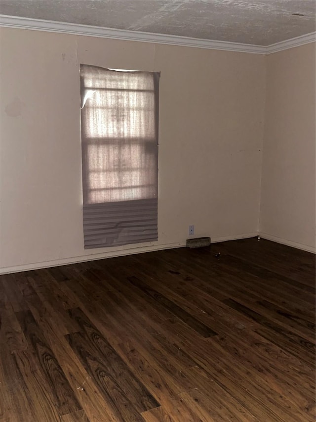 4730 Angleton St, Houston, TX 77033 - unfurnished room with wood-type flooring, crown molding, and a textured ceiling