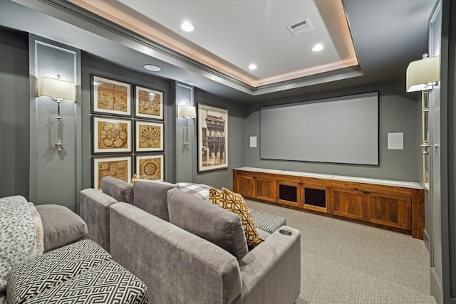 3835 Merrick St, Houston, TX 77025 - carpeted cinema featuring recessed lighting and a tray ceiling