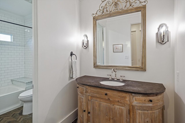 3835 Merrick St, Houston, TX 77025 - bathroom featuring vanity and shower / bath combination