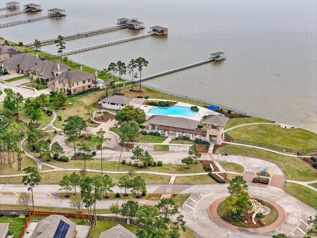 18015 Van Berkel Ln, Houston, TX 77044 - bird's eye view of a nearby body of water and a pool