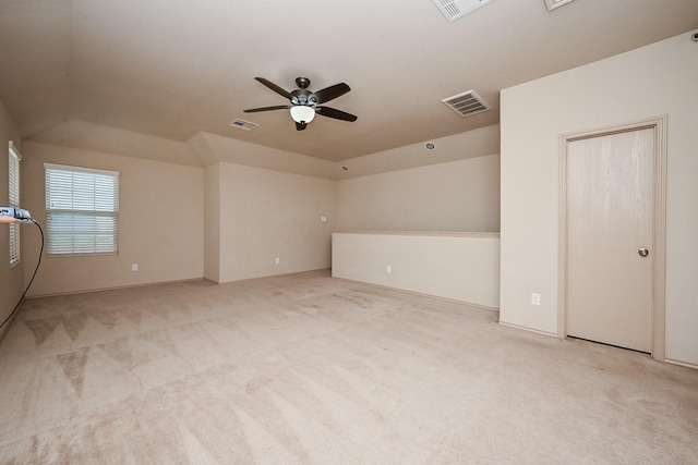 20603 Flintoff Ln, Katy, TX 77449 - carpeted spare room with lofted ceiling and a ceiling fan