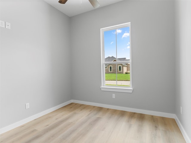 1200 Sailfish Dr, Bay City, TX 77414 - empty room featuring light wood-style floors and ceiling fan