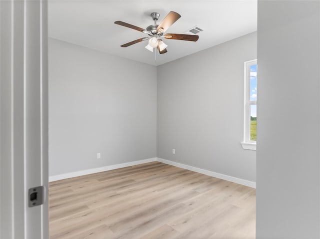 1200 Sailfish Dr, Bay City, TX 77414 - empty room featuring ceiling fan and light wood finished floors