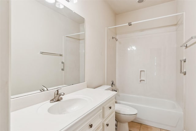 3418 Nottingham Ln, Montgomery, TX 77356 - bathroom featuring vanity, tile patterned floors, and bathing tub / shower combination