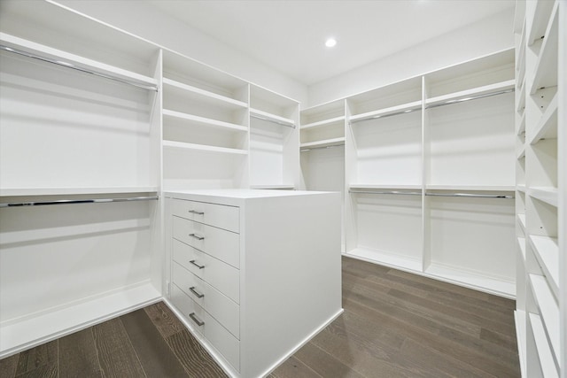 1220 Bomar St, Houston, TX 77006 - walk in closet with dark wood finished floors