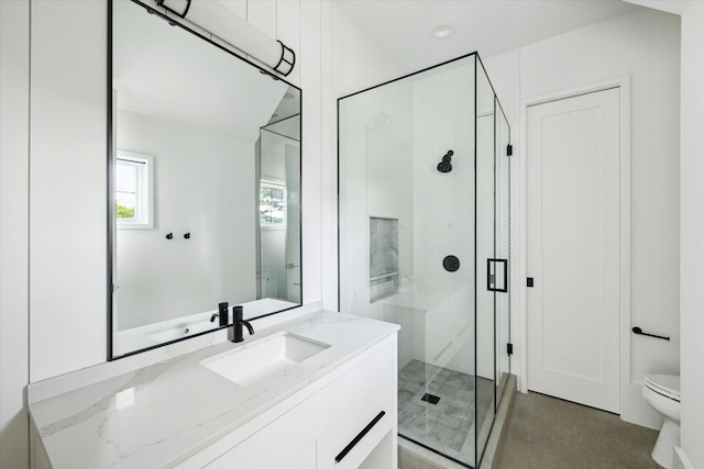 1220 Bomar St, Houston, TX 77006 - full bathroom with vanity and a stall shower