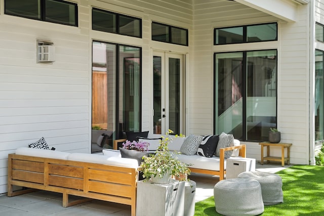 1220 Bomar St, Houston, TX 77006 - view of patio with an outdoor living space