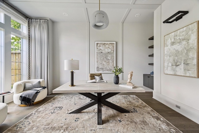 1220 Bomar St, Houston, TX 77006 - home office with wood finished floors