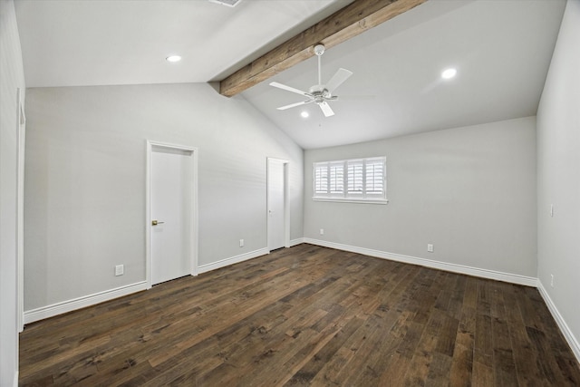 974 Memorial Village Dr Unit 53, Houston, TX 77024 - unfurnished room featuring dark wood-style flooring, a ceiling fan, and recessed lighting