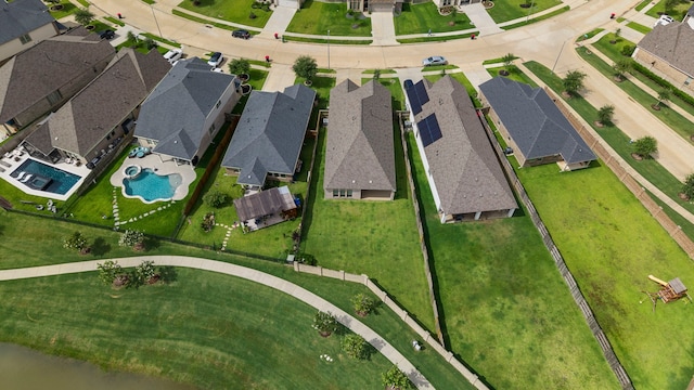19838 Blue Roan Dr, Tomball, TX 77377 - aerial view of property and surrounding area with a pool and nearby suburban area