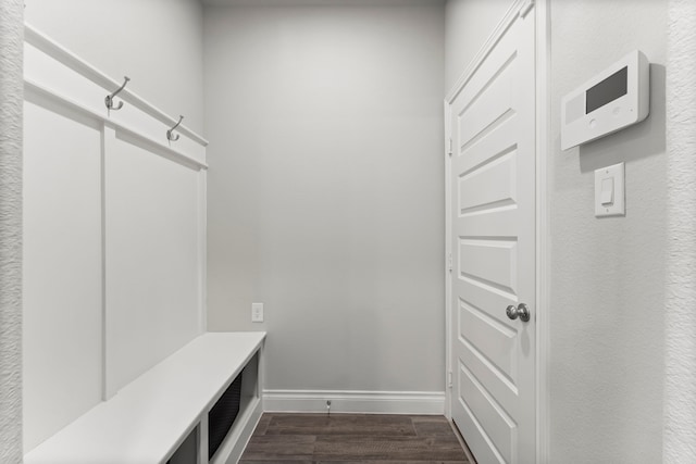 19838 Blue Roan Dr, Tomball, TX 77377 - mudroom with dark wood-style floors and baseboards