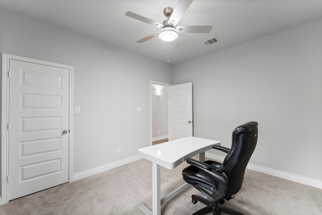 19838 Blue Roan Dr, Tomball, TX 77377 - home office featuring carpet and ceiling fan