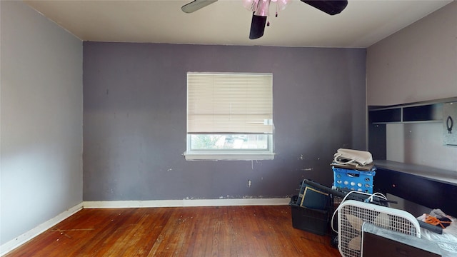 907 Axilda St, Houston, TX 77017 - bedroom with wood-type flooring and a ceiling fan