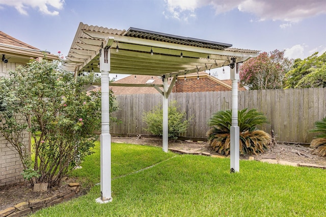4417 Alamance St, Baytown, TX 77521 - view of yard featuring a pergola