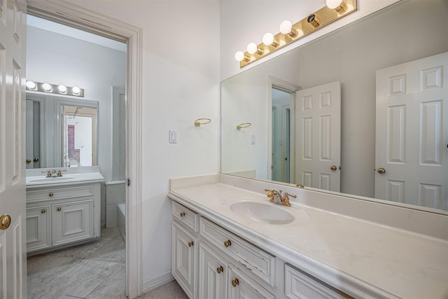 4417 Alamance St, Baytown, TX 77521 - full bathroom featuring vanity and a tub to relax in