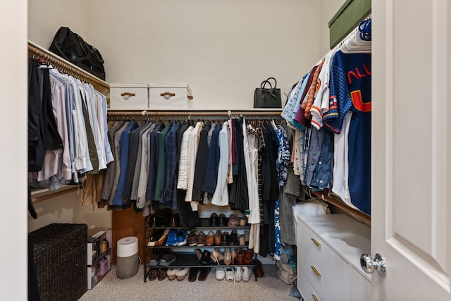 3908 Center St, Houston, TX 77007 - walk in closet featuring carpet flooring