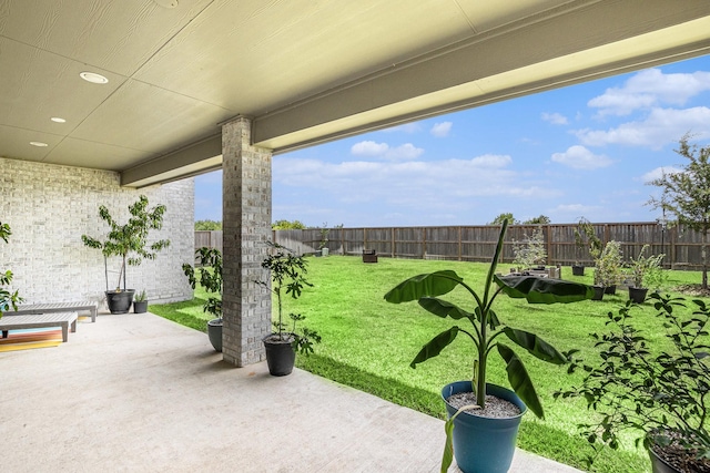 3119 Honeysuckle Way, Katy, TX 77493 - fenced backyard with a patio
