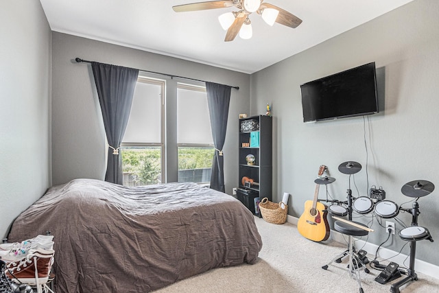 3119 Honeysuckle Way, Katy, TX 77493 - bedroom with carpet and a ceiling fan