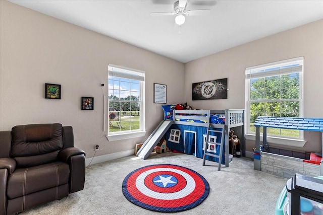 20012 Fm 523, Angleton, TX 77515 - bedroom featuring carpet flooring and a ceiling fan