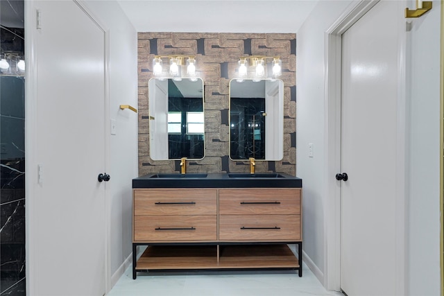 910 Woodchurch Ln, Houston, TX 77073 - full bathroom featuring double vanity and a walk in shower