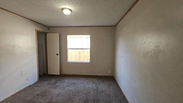 11919 Kingslake Forest Dr, Houston, TX 77044 - spare room featuring carpet, a textured ceiling, and ornamental molding