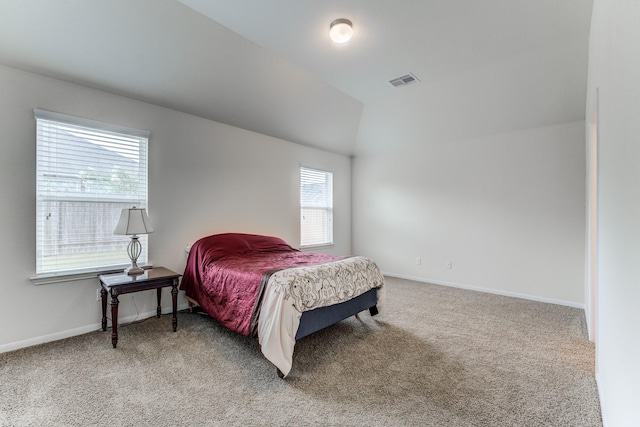 14726 Lark Sky Way, Cypress, TX 77429 - carpeted bedroom featuring vaulted ceiling and baseboards