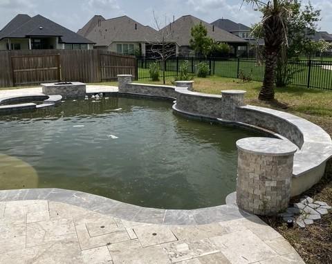 19007 Dappled Mare Cir, Tomball, TX 77377 - view of pool with a fenced backyard and a pool with connected hot tub