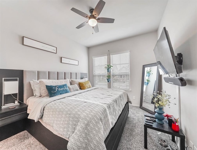 17023 Canosa Dr, Cypress, TX 77433 - bedroom featuring carpet flooring, access to exterior, and ceiling fan
