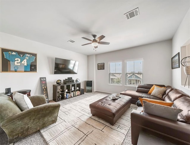 17023 Canosa Dr, Cypress, TX 77433 - living room featuring ceiling fan and wood finished floors
