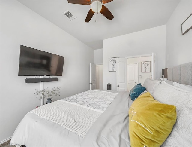 17023 Canosa Dr, Cypress, TX 77433 - bedroom with lofted ceiling and ceiling fan