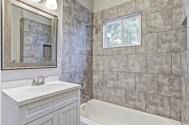 4137 Galesburg St, Houston, TX 77051 - bathroom with vanity and shower / bathtub combination
