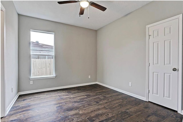 4137 Galesburg St, Houston, TX 77051 - unfurnished room with a ceiling fan and dark wood-style floors