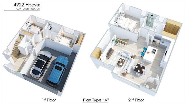 4922 Hoover St Unit A, Houston, TX 77092 - view of property floor plan