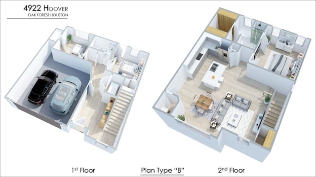 4922 Hoover St Unit A, Houston, TX 77092 - view of property floor plan