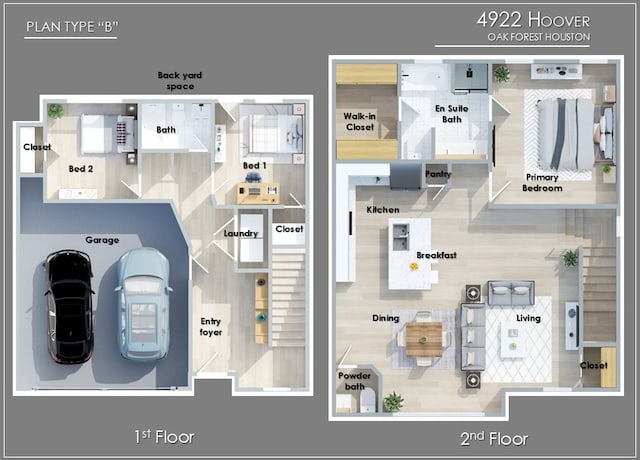 4922 Hoover St Unit A, Houston, TX 77092 - view of room layout