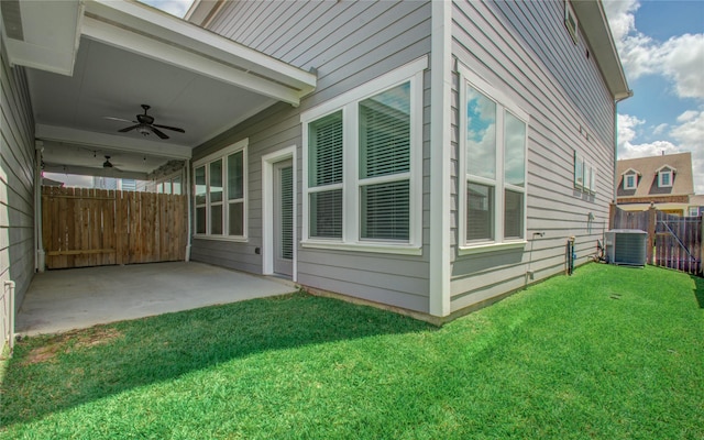 17019 Canosa Dr, Cypress, TX 77433 - view of property exterior with ceiling fan and a patio area
