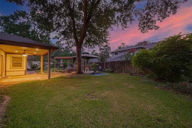 5942 Pebble Springs Dr, Houston, TX 77066 - view of yard with a gazebo and a patio area