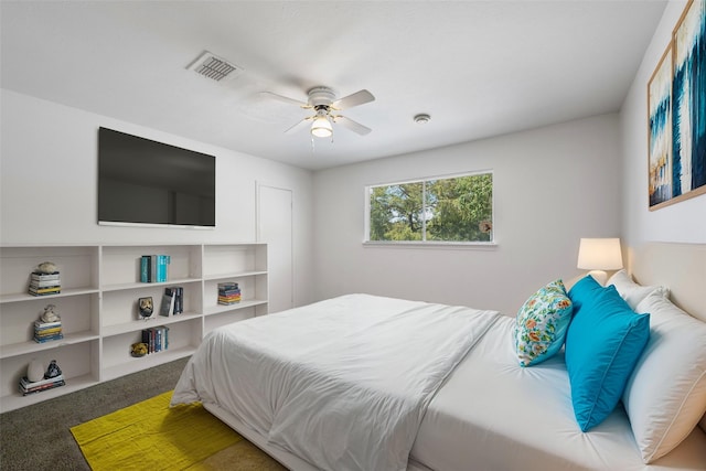 1403 Maygrove Dr, Sugar Land, TX 77498 - carpeted bedroom with a ceiling fan
