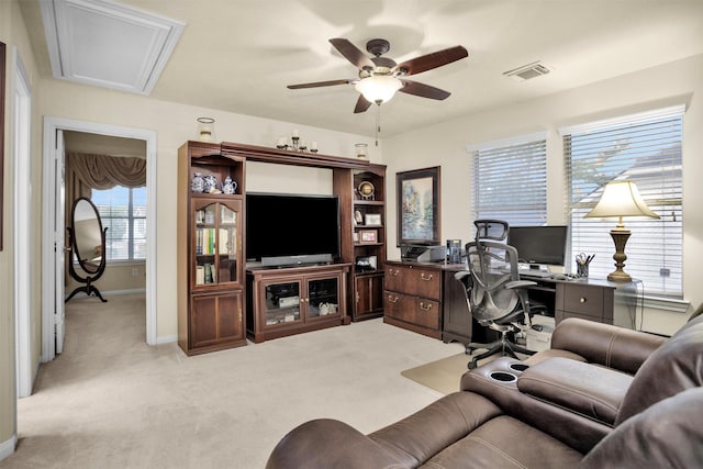 21006 Indigo Field Ln, Richmond, TX 77407 - office space with light colored carpet and ceiling fan