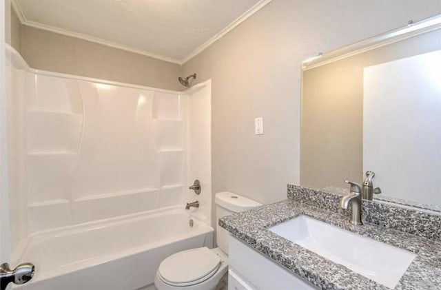 1506 Clay St, Brenham, TX 77833 - full bath featuring vanity, tub / shower combination, and crown molding