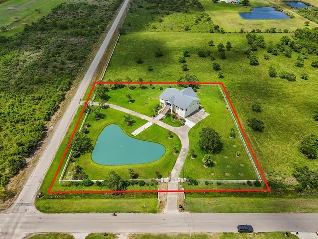 2250 Broadway St, San Leon, TX 77539 - aerial overview of property's location featuring a large body of water and property boundaries highlighted