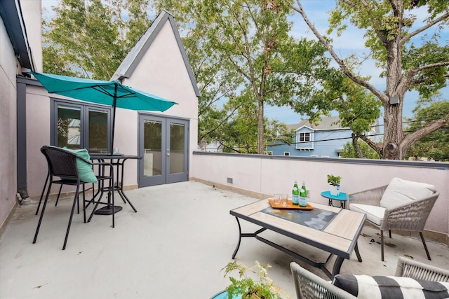 1395 Arlington St Unit 1395, Houston, TX 77008 - view of patio / terrace featuring french doors