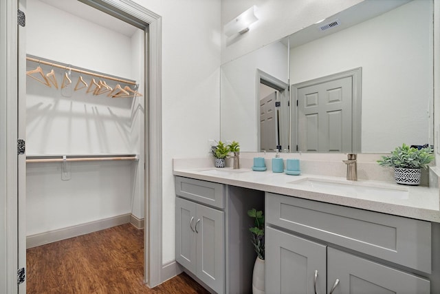 4209 Gunter St, Houston, TX 77020 - bathroom featuring vanity and wood finished floors