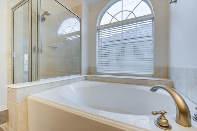 22934 Cove Timbers Ct, Tomball, TX 77375 - full bathroom with a tile shower and a bath