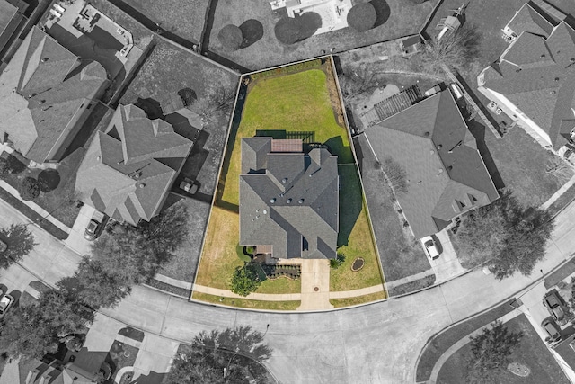 13815 Lake Livingston Dr, Houston, TX 77044 - aerial perspective of suburban area featuring property parcel outlined