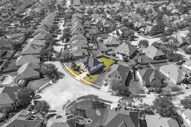 13815 Lake Livingston Dr, Houston, TX 77044 - aerial view of residential area featuring property boundaries highlighted