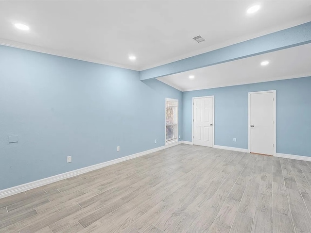 4418 Dacca Dr, Houston, TX 77047 - unfurnished room featuring light wood-style floors and recessed lighting