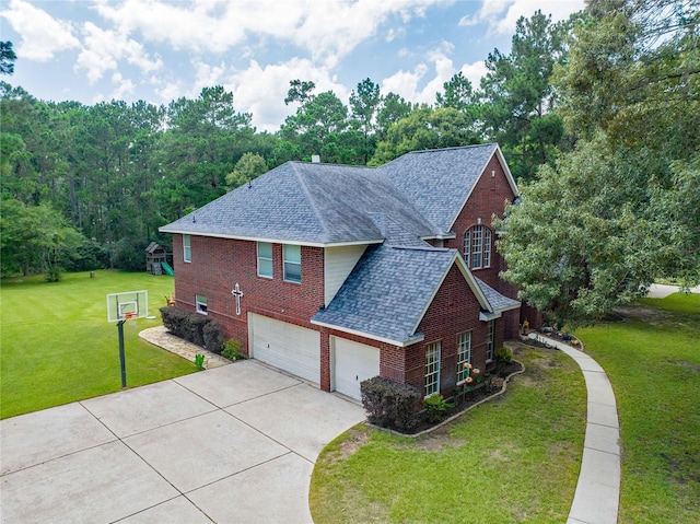 14419 Timbergreen Dr, Magnolia, TX 77355 - view of property exterior with a shingled roof, brick siding, and concrete driveway